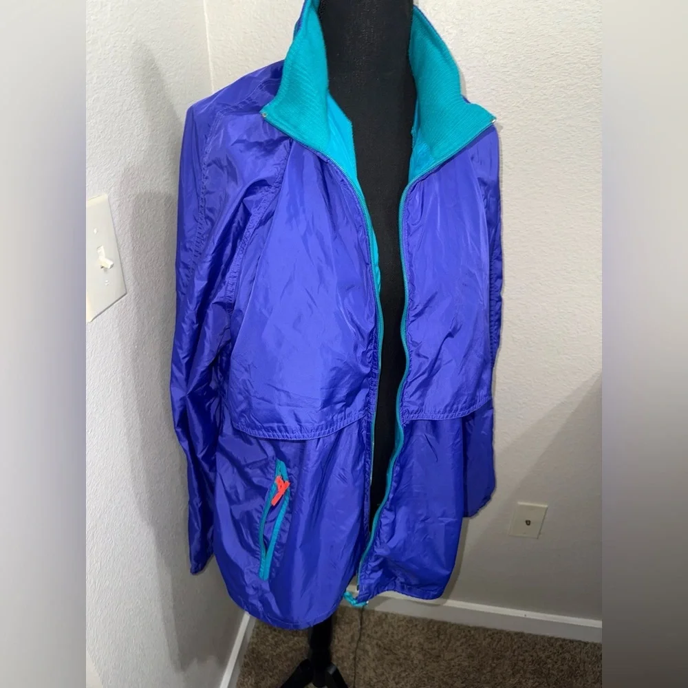 Vintage 90s Woolrich Windbreaker‎ Colorblock Gorpcore Packable Hood- Large